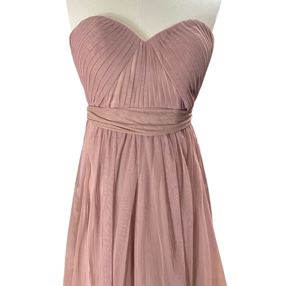 NWT Birdy Grey Womens S Christina Convertible Bridesmaid Maxi Dress Sandy Mauve - Picture 6 of 16